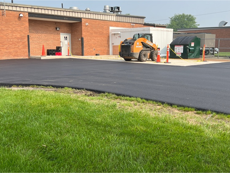 paving and new concrete pad at the middle school